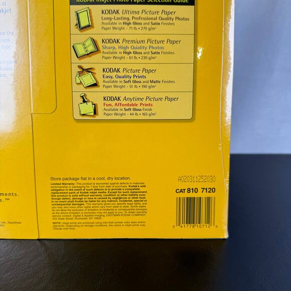 Kodak Premium Picture Paper NEW 15 Satin Sheets 8.5X11 - Picture 4 of 4